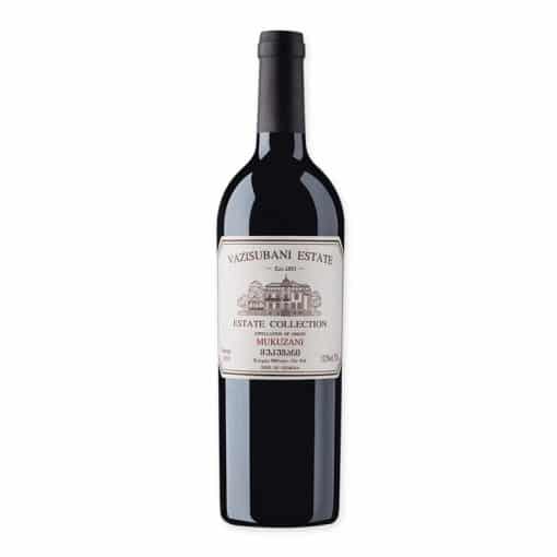 Vazisubani Estate Collection Mukuzani is een robuuste rode wijn van Saperavi. Donker fruit, houtrijping en finesse uit Georgië’s oudste appellatie.