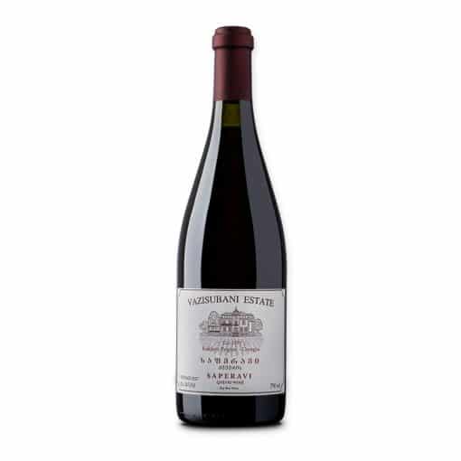 Ontdek de krachtige Vazisubani Estate Saperavi 2018, vervaardigd met de authentieke Qvevri-methode. Geniet van een complexe wijn met karakter!