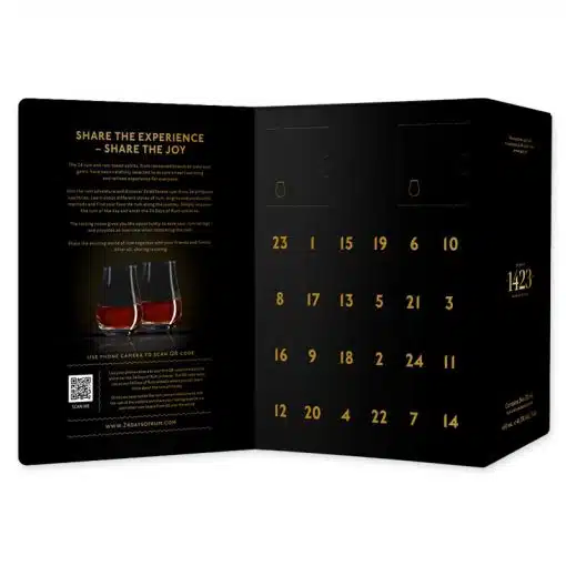 Beleef een zintuiglijke ontdekkingstocht met de 24 Days Of Rum Advent Calendar Black Edition. Een nieuwe rum voor elke dag, van klassiek tot experimenteel.