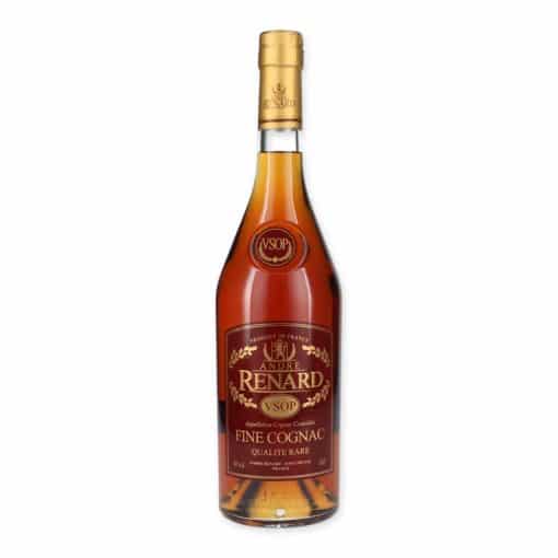 Ontdek Andre Renard VSOP, een Franse brandy met diepe smaken van vanille, gedroogd fruit en kruiden, gerijpt in eikenhouten vaten voor een complexe en elegante afdronk.
