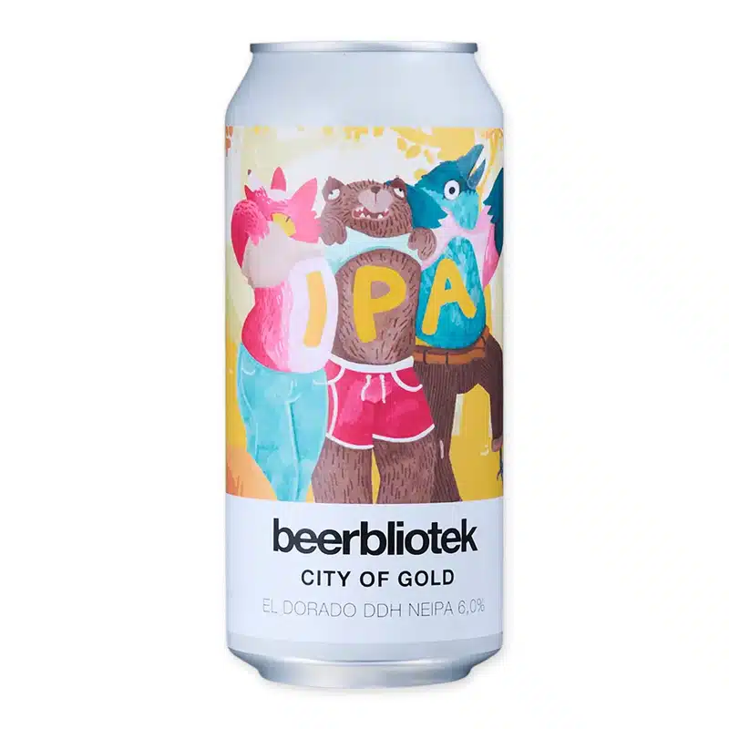 Explore the taste of Beerbliotek's City Of Gold NEIPA, featuring a perfect blend of tropical fruity flavors and a creamy, hoppy body. Ideal for any festive occasion.
