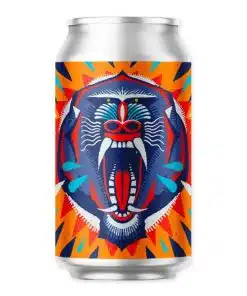 Proef de exclusieve Brutal Monkey Double NEIPA van Brasserie Hoppy Road, een explosief hoppig bier met fruitige accenten, perfect voor elke liefhebber van rijke, complexe bieren.