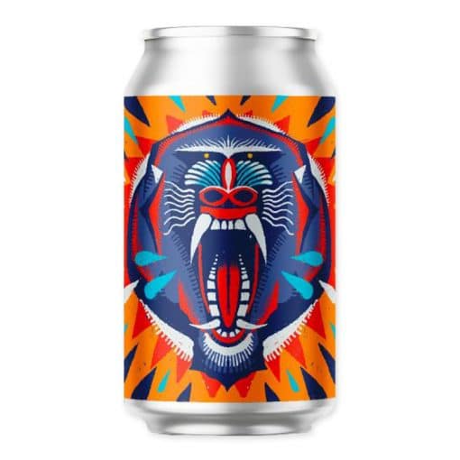 Proef de exclusieve Brutal Monkey Double NEIPA van Brasserie Hoppy Road, een explosief hoppig bier met fruitige accenten, perfect voor elke liefhebber van rijke, complexe bieren.
