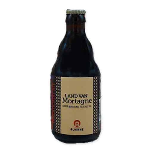 Ontdek het donkerrode bier van Brouwerij Alvinne, Land van Mortagne, met een rijk smaakprofiel van karamel, specerijen en gedroogd fruit. Perfect voor liefhebbers van volle en rijke bieren.