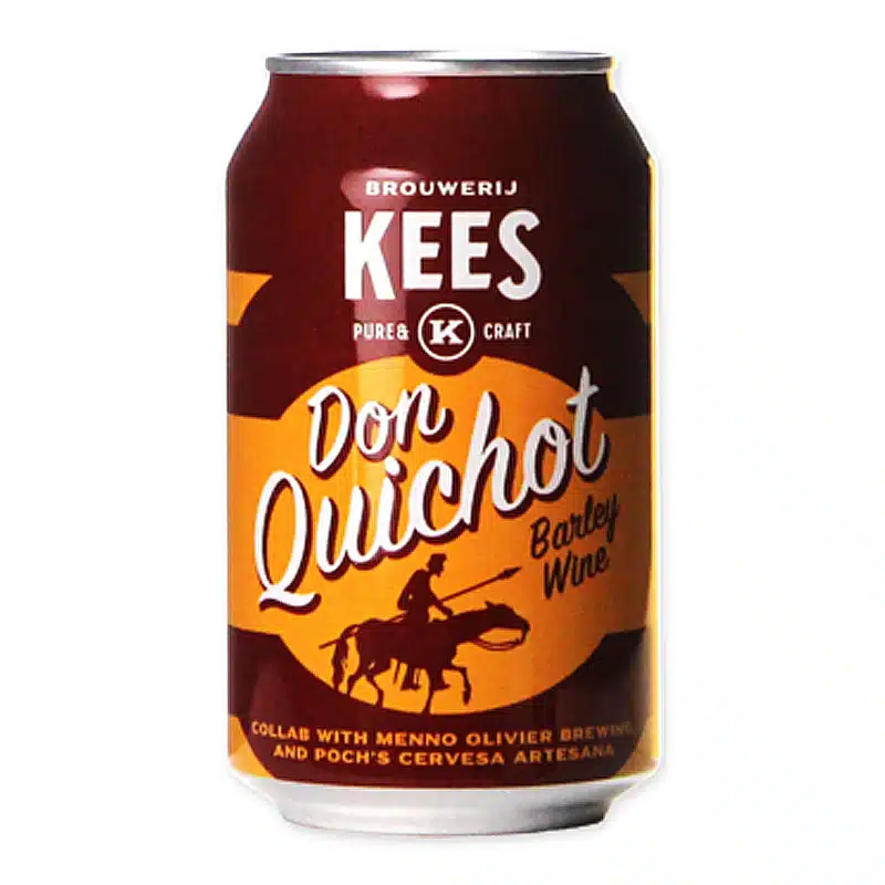 Ontdek Brouwerij Kees Don Quichot Barley Wine. Een Nederlands speciaalbier met een rijke smaak van rijpe vruchten en karamel, ideaal voor de fijnproever.
