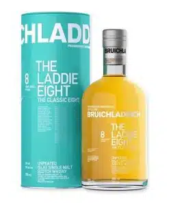 Ontdek Bruichladdich The Laddie Eight, een verfijnde Schotse whisky met fruitige en bloemige noten, perfect voor speciale gelegenheden of als luxueus cadeau.