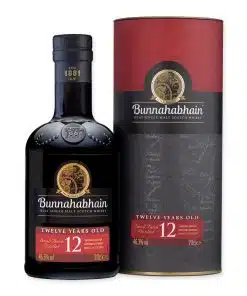 Ontdek Bunnahabhain 12 Year Old, een uitzonderlijke Schotse single malt whisky gedistilleerd op Islay zonder rooktonen. Perfect voor fijnproevers.