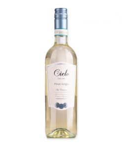 Ontdek Cielo Pinot Grigio IGT Veneto, een verfrissende Italiaanse witte wijn met tonen van groene appel en peer, perfect als aperitief of bij vis.