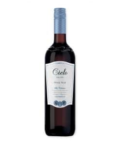 Ontdek Cielo Pinot Noir, een charmante Italiaanse rode wijn uit Veneto met nuances van rood fruit en een zachte afwerking. Perfect voor elk diner of rustige avond.