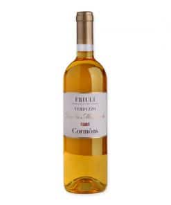 Proef de unieke Cormòns Fior di Mandorlo Dorè Verduzzo Friulano, een weelderige amber wijn uit Italië vol bloemen en fruitige tonen, perfect voor een luxe afsluiting van uw diner.
