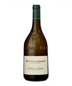 Ontdek Côtes du Rhône Blanc aoc 'Brunel de la Gardine', een witte wijn uit Frankrijk met aroma's van witte bloemen en abrikoos en een verfrissende finish. Ideaal voor elke gelegenheid.