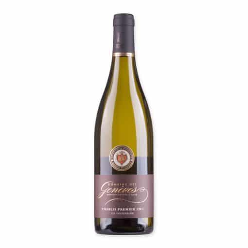 Laat je verleiden door de gouden kleur en verfijnde aroma’s van onze Château des Genèves Chablis 1e Cru 'Les Fourneaux'. Bestel nu!