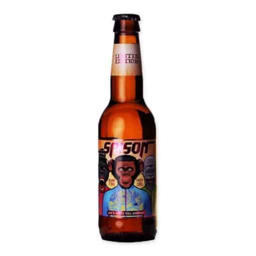 Proef de exclusieve Guilty Monkey Saison Ltd. Edition, een perfecte blend van kruiden en citrus. Ideaal voor zomerse dagen en alle speciale gelegenheden.