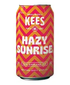 Ontdek de Kees Hazy Sunrise NEIPA, een Nederlandse IPA vol tropisch fruit en een zachte, verfrissende afdronk. Perfect voor liefhebbers van ambachtelijk bier.