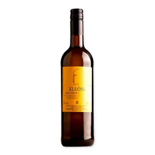 Geniet van de Kleoni Imiglykos White, een heerlijke halfzoete witte wijn uit Griekenland, perfect voor desserts of als aangenaam aperitief met frisse, zoete tonen van geel fruit.