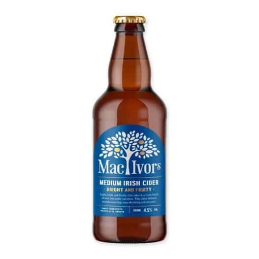 Ontdek de frisse en evenwichtige smaak van MacIvors Medium Cider, perfect voor elk moment. Een echte smaaksensatie uit Ierland.
