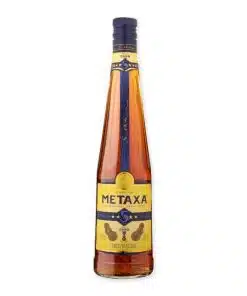 Ontdek Metaxa 5 Ster, een unieke Griekse brandy bekend om zijn diepgaande aroma's van vanille en gedroogd fruit, perfect voor na het diner of in een klassieke cocktail.