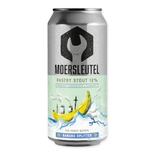 Ontdek Moersleutel Banana Splitter, een ambachtelijk bier met aroma's van banaan, vanille en chocolade. Perfect combineren met desserts of hartige gerechten.