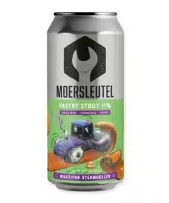 Duik in de wereld van complexe smaken met onze Moersleutel Marzipan Steamroller Pastry Stout. Ervaar de unieke combinatie van chocolade, amandel en marsepein in elk glas.