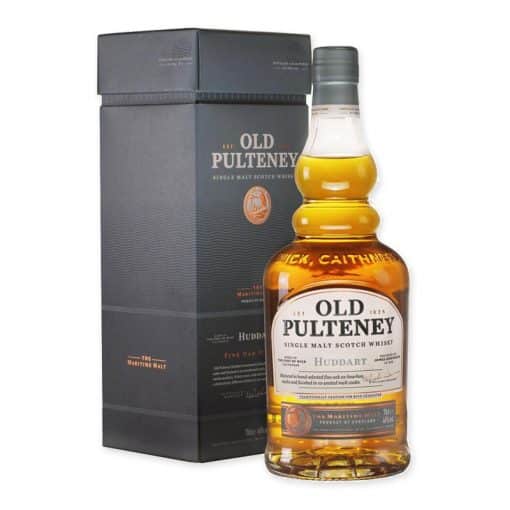 Ontdek Old Pulteney Huddart, een Schotse whisky met een uniek maritiem en rokerig karakter. Perfect voor liefhebbers van diepe, pekelige smaken.