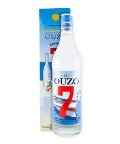 Geniet van Ouzo 7 1L, de perfecte keuze voor liefhebbers van traditioneel Grieks anijsdistillaat. Ideaal als aperitief, gekoeld met water of ijs!
