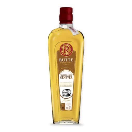 Ervaar de diepte van Rutte Barrel Aged Genever, een traditioneel Nederlandse jenever verrijkt door rijping in eikenhout. Ideaal voor een rijke, verwarmende afdronk.