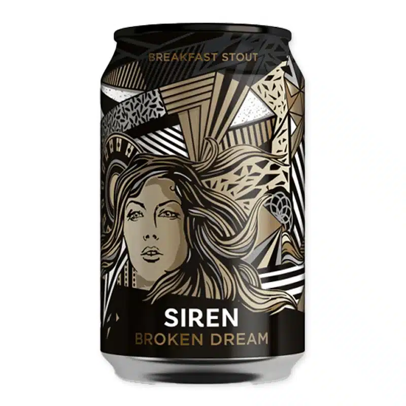 Ervaar de Siren Broken Dream Stout: een rijke, complexe stout met tonen van koffie, chocolade en een zacht caramel-zoete afwerking. Perfect als begeleider van gegrild vlees of een chocoladedessert.
