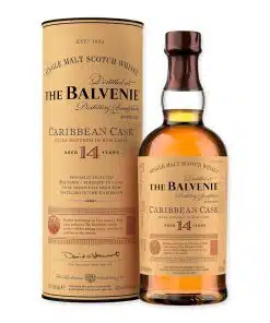 Ervaar The Balvenie 14 Caribbean Cask, een unieke Schotse whisky gerijpt in rumvaten uit het Caribische gebied. Geniet van rijke toffee, fruitige sinaasappel en kruidige tonen.