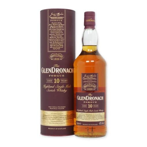 Ontdek The Glendronach 10 Years Old Forgue, een 10 jaar oude Schotse whisky vol rijke tonen van gedroogd fruit en rokerige turf. Perfect voor liefhebbers van diepe, complexe whisky.