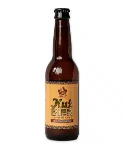 Kut Bier Blond Met Perzik is een fruitig blond bier (6,3%) uit Den Bosch. Gebrouwen door Boegbeeld als ode aan lef en smaak.