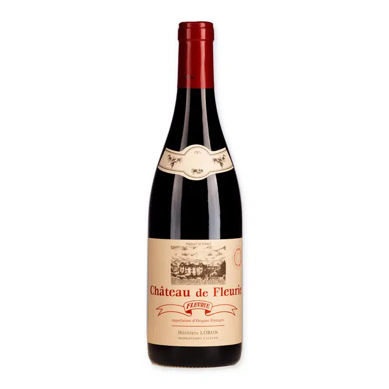Château de Fleurie is een krachtige Beaujolais met zwart fruit, zijdezachte tannines en houtrijping. Gemaakt van Gamay, elegant en intens.