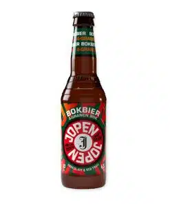Ontdek Jopen 4-granen Bokbier met zijn robuuste schuimkraag en smaken van gebrande mout en karamel. Ideaal voor najaarsavonden en past goed bij gegrild vlees.