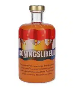 Ontdek Koningslikeur 50cl: een uitmuntende distillatie van kruiden en vruchten, perfect voor een digestief of in elegante cocktails. Een vleugje royalty in elk glas!