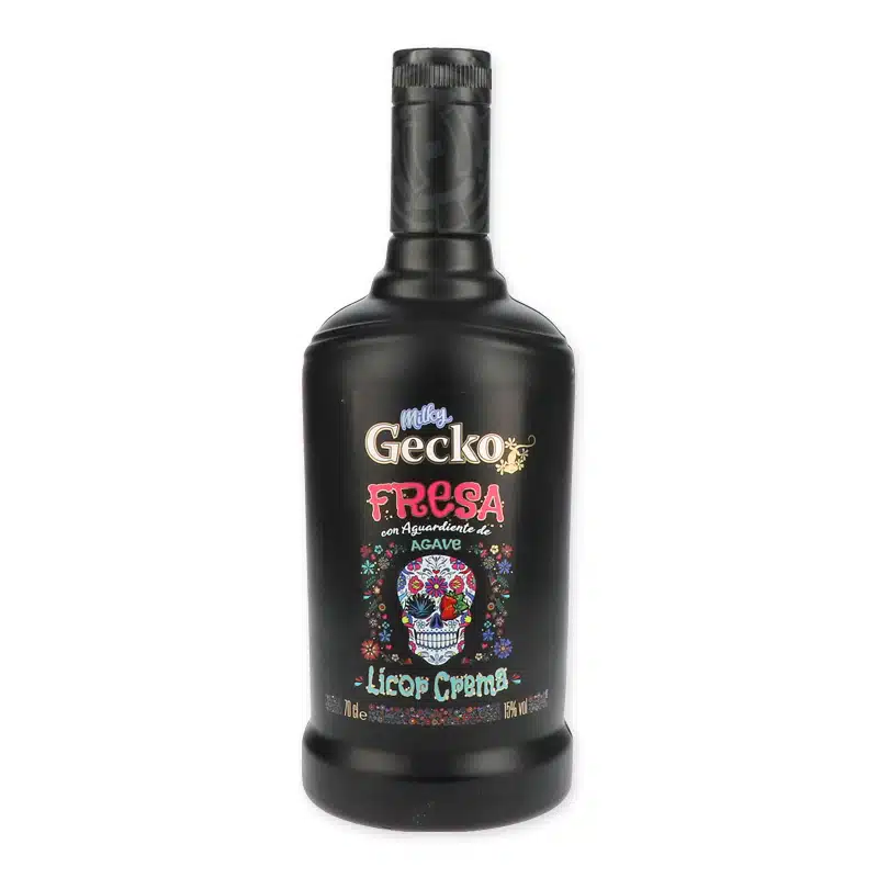 Ontdek Milky Gecko Fresa Licor Crema, de zachte aardbeienroomlikeur die elke desserttafel verrijkt. Ideaal voor cocktails of puur te genieten.