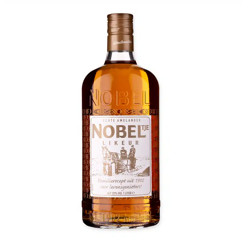 Nobeltje Likeur is een kruidige likeur uit Ameland met jenever, vieux en karamel. Vol, zacht en sinds 1902 een echt familiegeheim.
