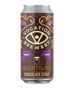 Ontdek de Vocation Brewery Naughty and Nice Chocolate Stout, een chocoladestout met een rijke, diepe smaak en subtiele zoetheid, perfect voor elke gelegenheid.