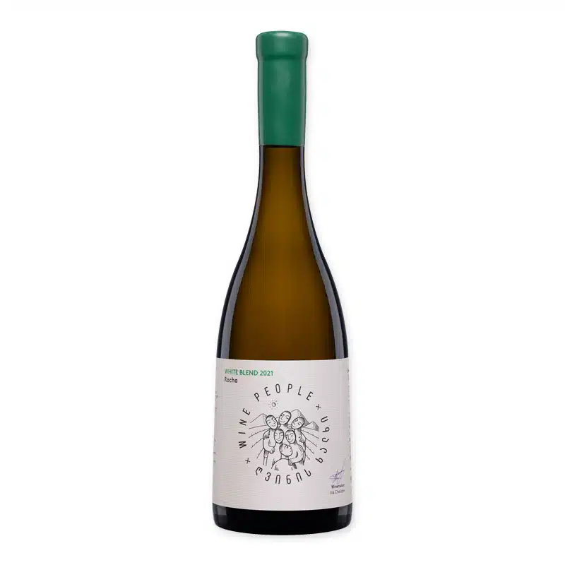 Wine People White Blend Racha is een frisse witte wijn van zeldzame druiven uit Georgië. Licht, citrusachtig en gemaakt door Ilia Chelidze.