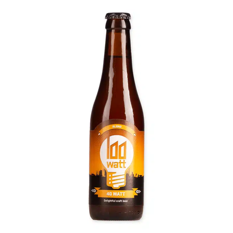 40 Watt Blond is een fris blond bier van 6,3% met citrus, kruidigheid en zachte bitterheid. Gebrouwen in Eindhoven.