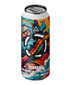 TSVNAMI is een NEDIPA van 8,1%, gebrouwen met experimentele hop. Sappig, fruitig en gelimiteerd – van Brouwerij LOST.