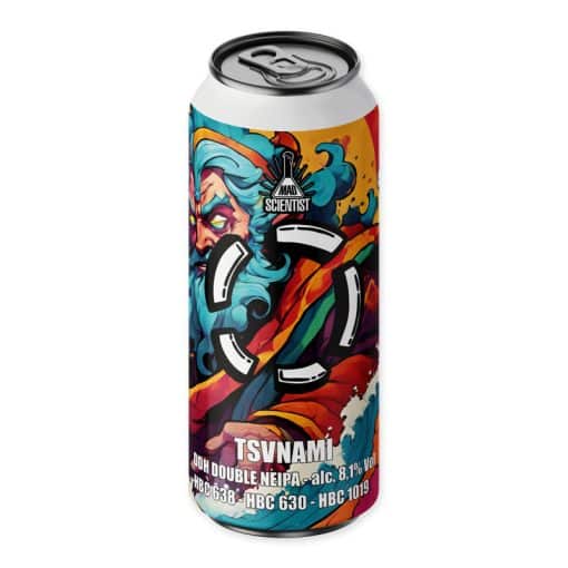 TSVNAMI is een NEDIPA van 8,1%, gebrouwen met experimentele hop. Sappig, fruitig en gelimiteerd – van Brouwerij LOST.