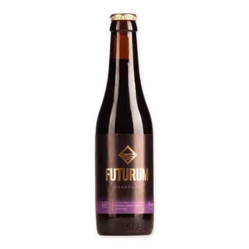 Futurum Quadrupel van De Toekomst is vol en krachtig met tonen van karamel, chocolade en donker fruit. Gelaagd, zacht en intens.