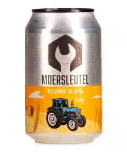 Moersleutel Blond is een fris blond bier met citrus en peper van Motueka hop. Licht kruidig en eigenzinnig karakter.