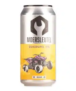 Moersleutel Quad is een moderne quadrupel van 11%. Karamel, vijgen en rozijnen. Vol, krachtig en verrassend soepel.