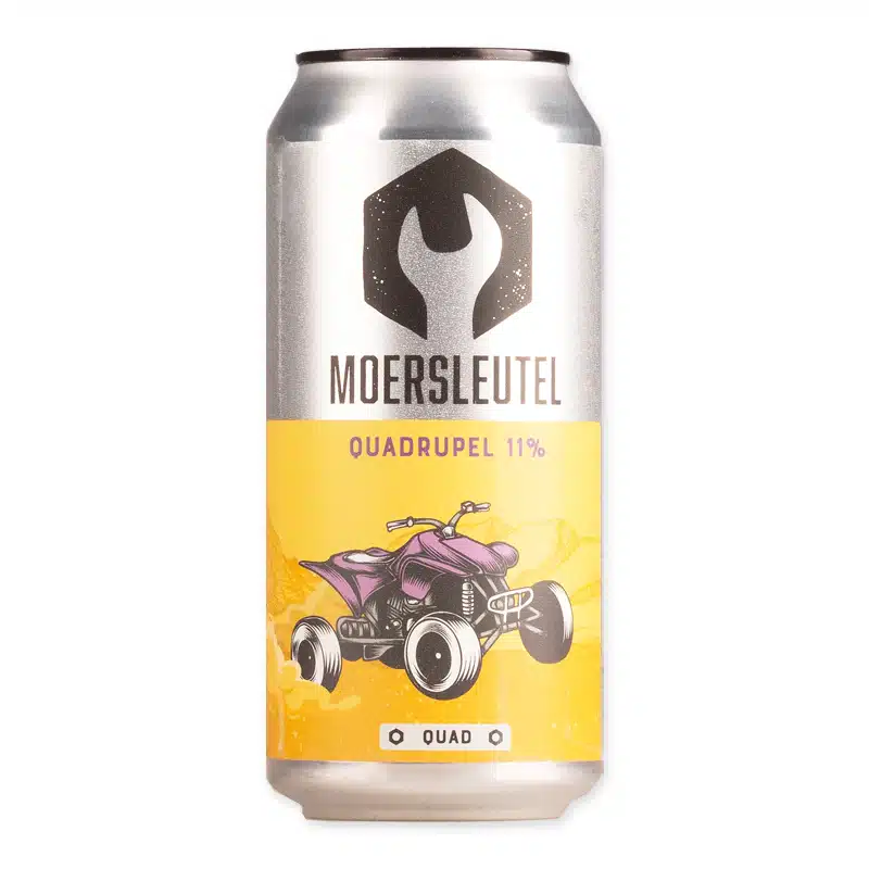 Moersleutel Quad is een moderne quadrupel van 11%. Karamel, vijgen en rozijnen. Vol, krachtig en verrassend soepel.