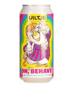 Uiltje OH BEHAVE! is een klassieke East Coast IPA met citrus, dennen en moutige balans. Helder, fris en 7,2% alcohol.