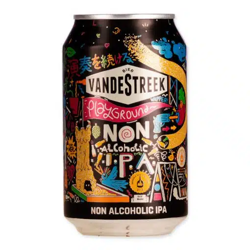 Playground is een alcoholvrije IPA van 0,5% van Vandestreek. Perzik, citrus en Amerikaanse hop – vol smaak, zonder alcohol.