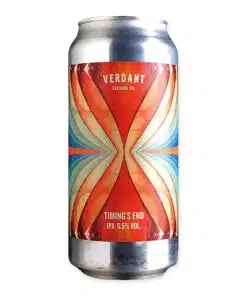 Verdant Timing’s End IPA is een romige en sappige IPA van 6,5% met Motueka en Nelson Sauvin. Citrus, druiven en kruisbessen.
