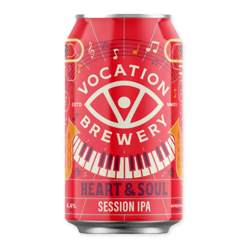 Vocation Heart & Soul Session IPA 330ml is glutenvrij, fruitig en fris. Citrus, passievrucht en grapefruit, met slechts 4,4% alcohol.