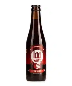 100 Watt 150 Watt Quadrupel (10%): krachtig, vol en complex bier met tonen van donker fruit en geroosterd brood. Een rijke quadrupel uit Eindhoven.