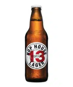 Guinness Hop House 13: frisse Ierse lager met citrus en abrikoos. Een modern en doordrinkbaar bier uit Dublin, ideaal bij lichte gerechten.